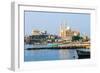 Fishing Harbour with Mosque in the Background (Kerala, India)-straannick-Framed Photographic Print