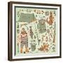 Fishing, Hunting, Camping Set-Baksiabat-Framed Premium Giclee Print