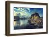 Fishing Hut at Spring Sunset - Reine, Lofoten Islands, Norway-ESB Professional-Framed Photographic Print