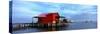 Fishing Huts in the Sea, Pine Island, Florida, USA-null-Stretched Canvas