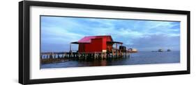 Fishing Huts in the Sea, Pine Island, Florida, USA-null-Framed Photographic Print