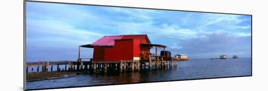 Fishing Huts in the Sea, Pine Island, Florida, USA-null-Mounted Photographic Print