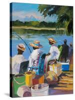 Fishing II-Jane Slivka-Stretched Canvas