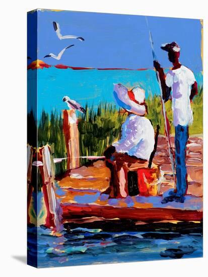 Fishing III-Jane Slivka-Stretched Canvas