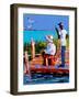 Fishing III-Jane Slivka-Framed Art Print