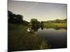 Fishing in a Peaceful Setting-null-Mounted Photographic Print