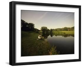 Fishing in a Peaceful Setting-null-Framed Photographic Print