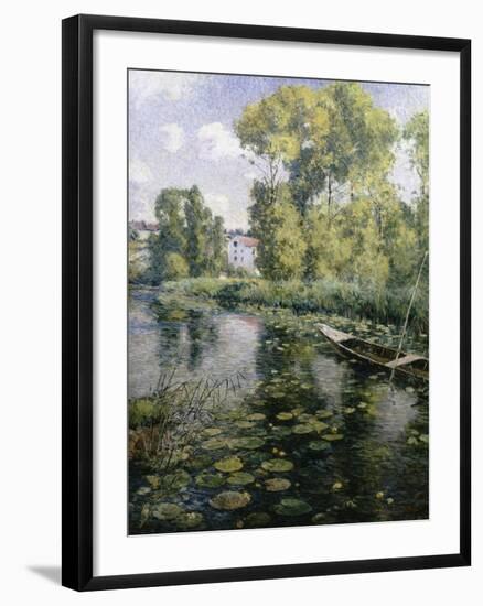 Fishing in a River in France-Frederick Charles Vipont Ede-Framed Giclee Print