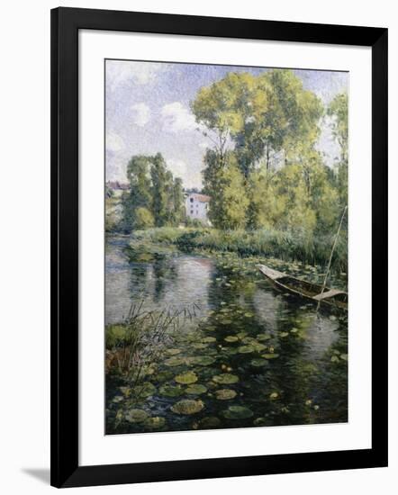 Fishing in a River in France-Frederick Charles Vipont Ede-Framed Giclee Print