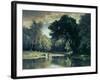 Fishing in a Stream, 1857-George Inness-Framed Giclee Print