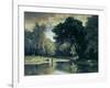 Fishing in a Stream, 1857-George Inness-Framed Giclee Print