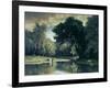 Fishing in a Stream, 1857-George Inness-Framed Giclee Print