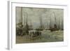 Fishing in Breaking Waves, Humpies, Salmon-Hendrik Willem Mesdag-Framed Art Print