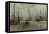 Fishing in Breaking Waves, Humpies, Salmon-Hendrik Willem Mesdag-Framed Stretched Canvas