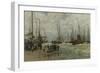 Fishing in Breaking Waves, Humpies, Salmon-Hendrik Willem Mesdag-Framed Art Print