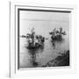 Fishing in Grand Canal in Soo-chow China Photograph - Soo-chow, China-Lantern Press-Framed Art Print