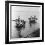 Fishing in Grand Canal in Soo-chow China Photograph - Soo-chow, China-Lantern Press-Framed Art Print