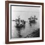 Fishing in Grand Canal in Soo-chow China Photograph - Soo-chow, China-Lantern Press-Framed Art Print