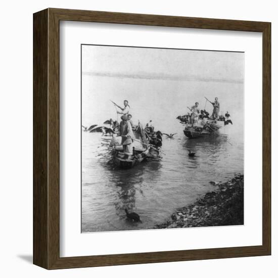 Fishing in Grand Canal in Soo-chow China Photograph - Soo-chow, China-Lantern Press-Framed Art Print