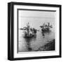 Fishing in Grand Canal in Soo-chow China Photograph - Soo-chow, China-Lantern Press-Framed Art Print