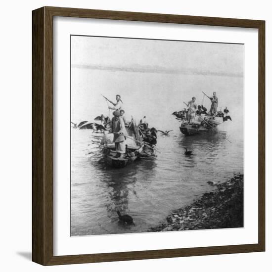 Fishing in Grand Canal in Soo-chow China Photograph - Soo-chow, China-Lantern Press-Framed Art Print