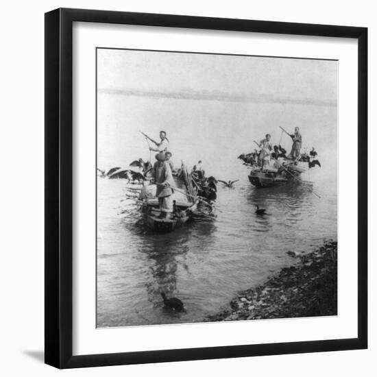 Fishing in Grand Canal in Soo-chow China Photograph - Soo-chow, China-Lantern Press-Framed Art Print