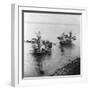 Fishing in Grand Canal in Soo-chow China Photograph - Soo-chow, China-Lantern Press-Framed Art Print