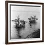 Fishing in Grand Canal in Soo-chow China Photograph - Soo-chow, China-Lantern Press-Framed Art Print