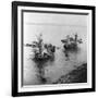 Fishing in Grand Canal in Soo-chow China Photograph - Soo-chow, China-Lantern Press-Framed Art Print