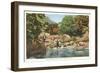 Fishing in Great Smoky Mountains-null-Framed Art Print