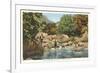 Fishing in Great Smoky Mountains-null-Framed Premium Giclee Print