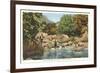 Fishing in Great Smoky Mountains-null-Framed Premium Giclee Print