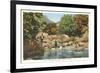 Fishing in Great Smoky Mountains-null-Framed Premium Giclee Print