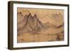 Fishing in Mountain Stream-Hsu Tao-Ning-Framed Giclee Print