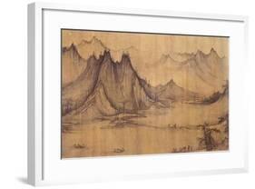 Fishing in Mountain Stream-Hsu Tao-Ning-Framed Giclee Print