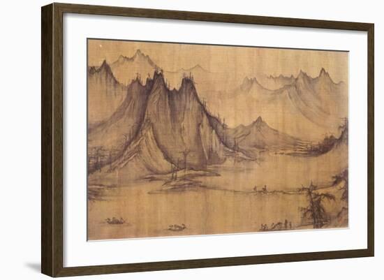 Fishing in Mountain Stream-Hsu Tao-Ning-Framed Giclee Print