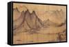 Fishing in Mountain Stream-Hsu Tao-Ning-Framed Stretched Canvas