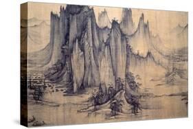 Fishing in Mountain Stream-Hsu Tao-Ning-Stretched Canvas