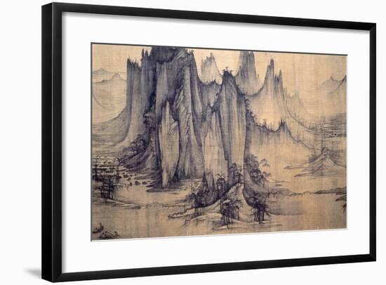 Fishing in Mountain Stream-Hsu Tao-Ning-Framed Giclee Print