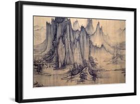 Fishing in Mountain Stream-Hsu Tao-Ning-Framed Giclee Print