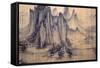 Fishing in Mountain Stream-Hsu Tao-Ning-Framed Stretched Canvas