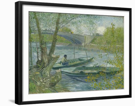 Fishing in Spring, the Pont De Clichy (Asnières), 1887-Vincent van Gogh-Framed Giclee Print