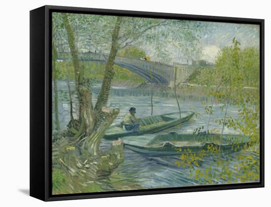 Fishing in Spring, the Pont De Clichy (Asnières), 1887-Vincent van Gogh-Framed Stretched Canvas