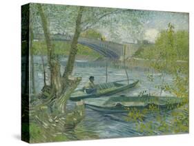 Fishing in Spring, the Pont De Clichy (Asnières), 1887-Vincent van Gogh-Stretched Canvas