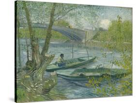 Fishing in Spring, the Pont De Clichy (Asnières), 1887-Vincent van Gogh-Stretched Canvas