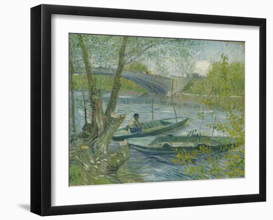 Fishing in Spring, the Pont De Clichy (Asnières), 1887-Vincent van Gogh-Framed Giclee Print