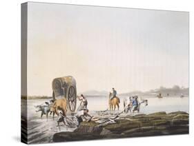 Fishing in the Rio De Le Plata, Argentina 19th Century-null-Stretched Canvas