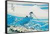 Fishing in the Surf-Katsushika Hokusai-Framed Stretched Canvas