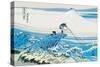 Fishing in the Surf-Katsushika Hokusai-Stretched Canvas