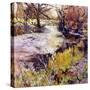 Fishing in Wolfscote dale-Mary Smith-Stretched Canvas